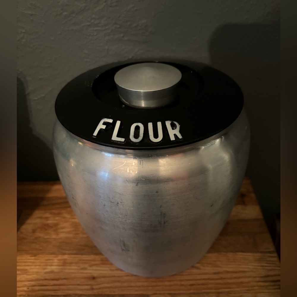 1950’s MCM Kromex Aluminum Flour Canister